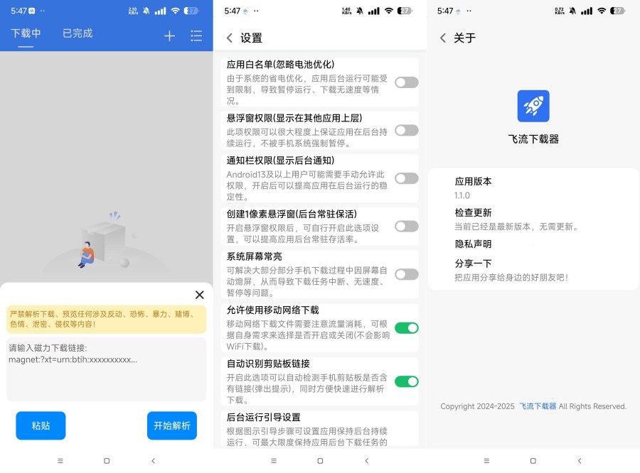 飞流下载器1.1.6免费版磁力种子不限速下载